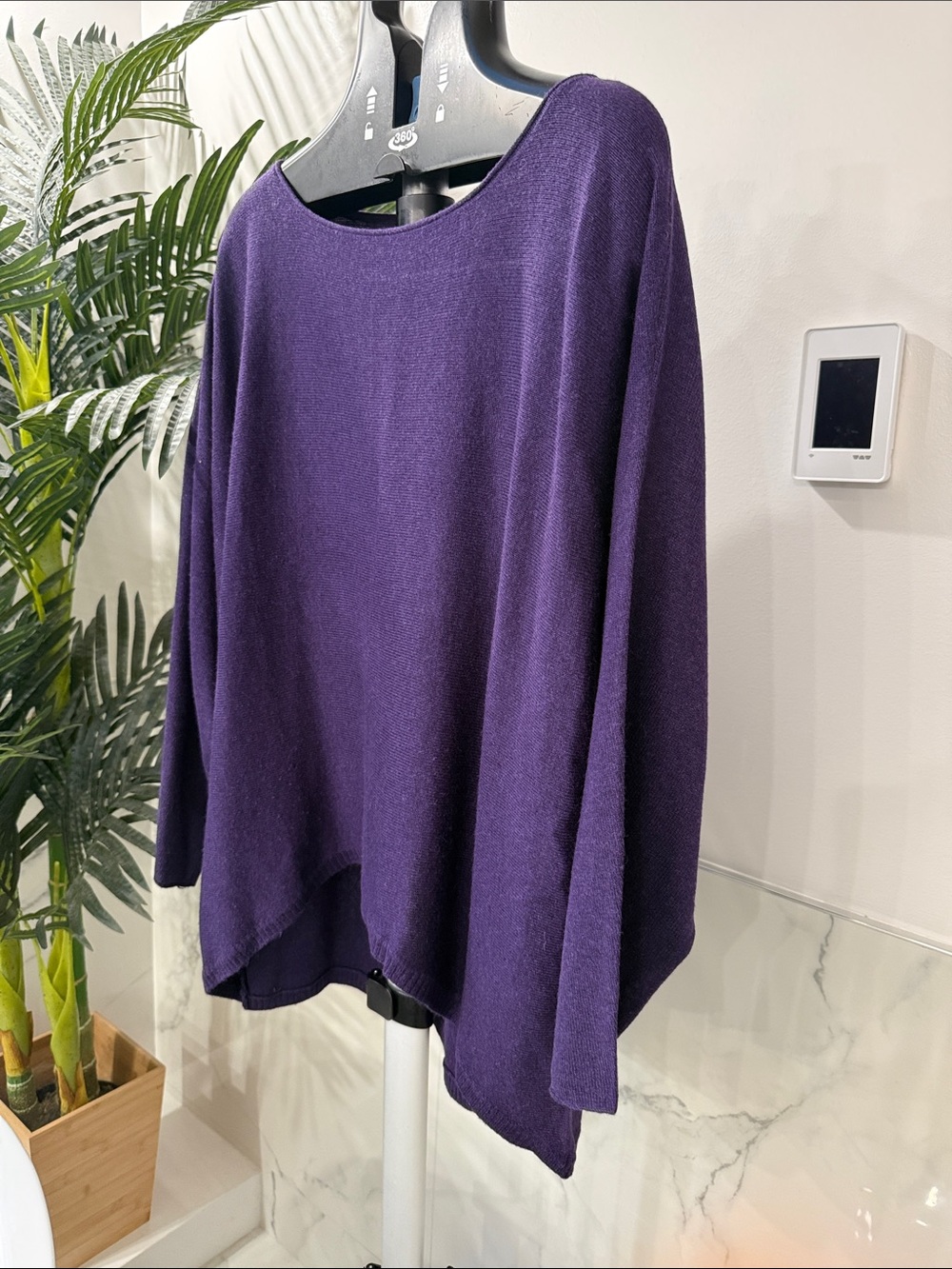 Silk Cashmere blend Oversized Boatneck Sweater - Picture 2 of 4